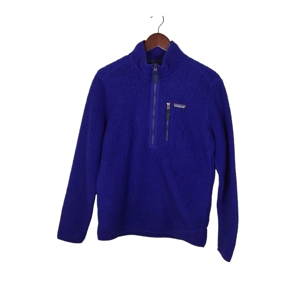 Patagonia Retro Pile Pullover in Blue Size Small.
